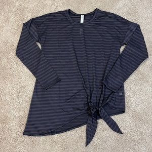Lululemon Tie Your Practice LS Stripe